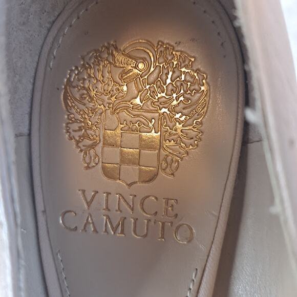 Vince Camuto Platform Stilettos Lainey Size 7 Beige Leather 4.75" Tan Cream - Picture 12 of 14